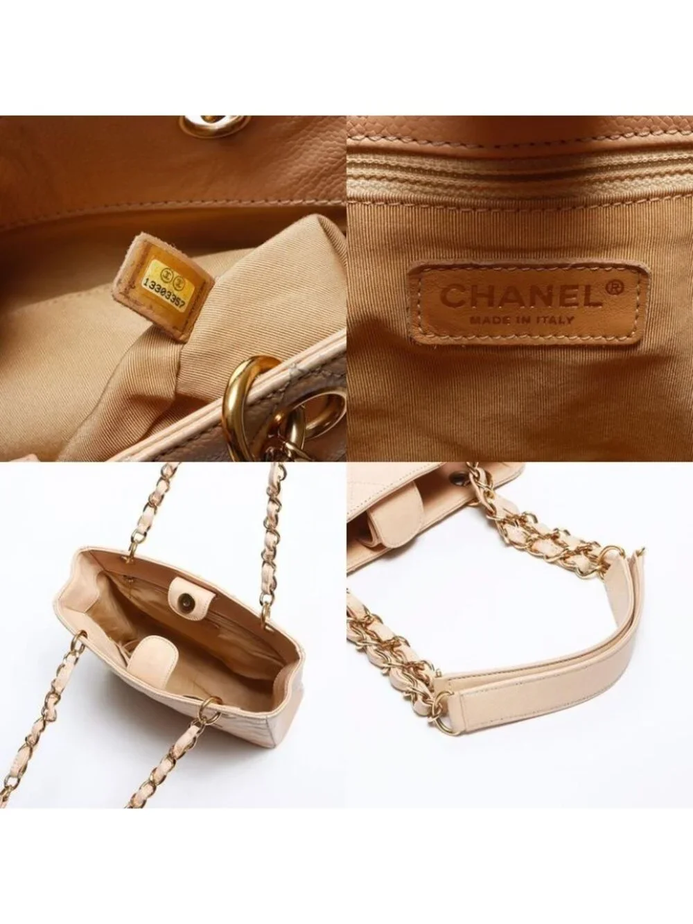 ★SOLD★ Chanel Shoulder Bag CC Logo Quilted Caviar Leather Chain - Picture 10 of 10